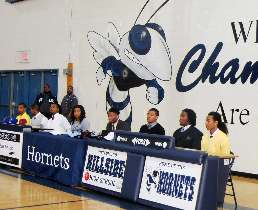  (pictured from left to right above) were Austin Weeks-University at Albany-SUNY, Que Cherry-Elizabeth City State University, Dontavious Jackson- Shaw University, Jordyn Smith-Howard University, Korrin Wiggins-Clemson University, Jaiven Knight- College of William & Mary, Dwight Campbell-N.C. State University and Cinco Simmons-Averett University. 